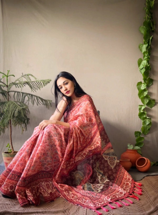 cotton saree printed